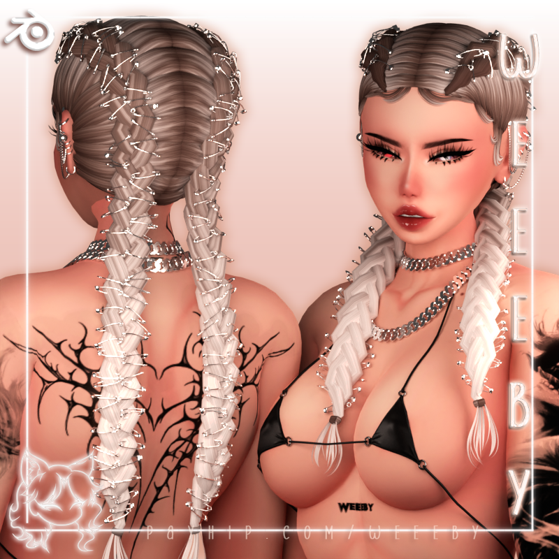 WH17. Pinz Hair [VRChat Asset]