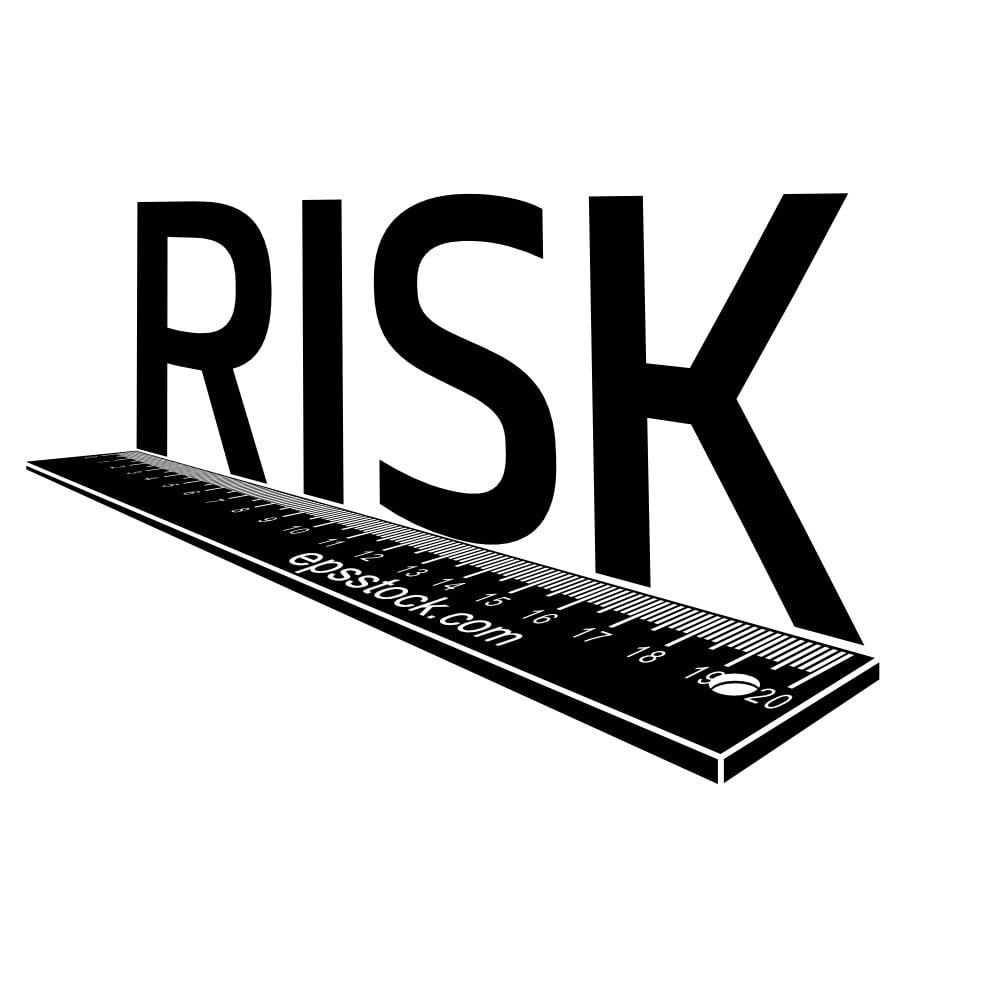 Risk word on behind ruler, risk measure,