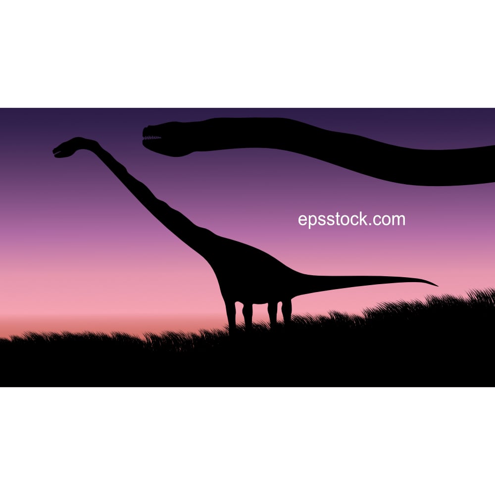 Titanosaurus in a field
