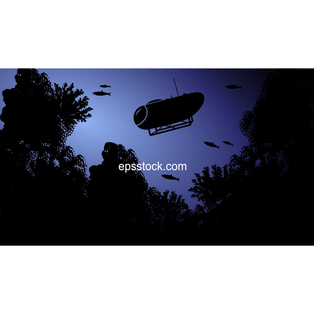 Bathyscaphe underwater