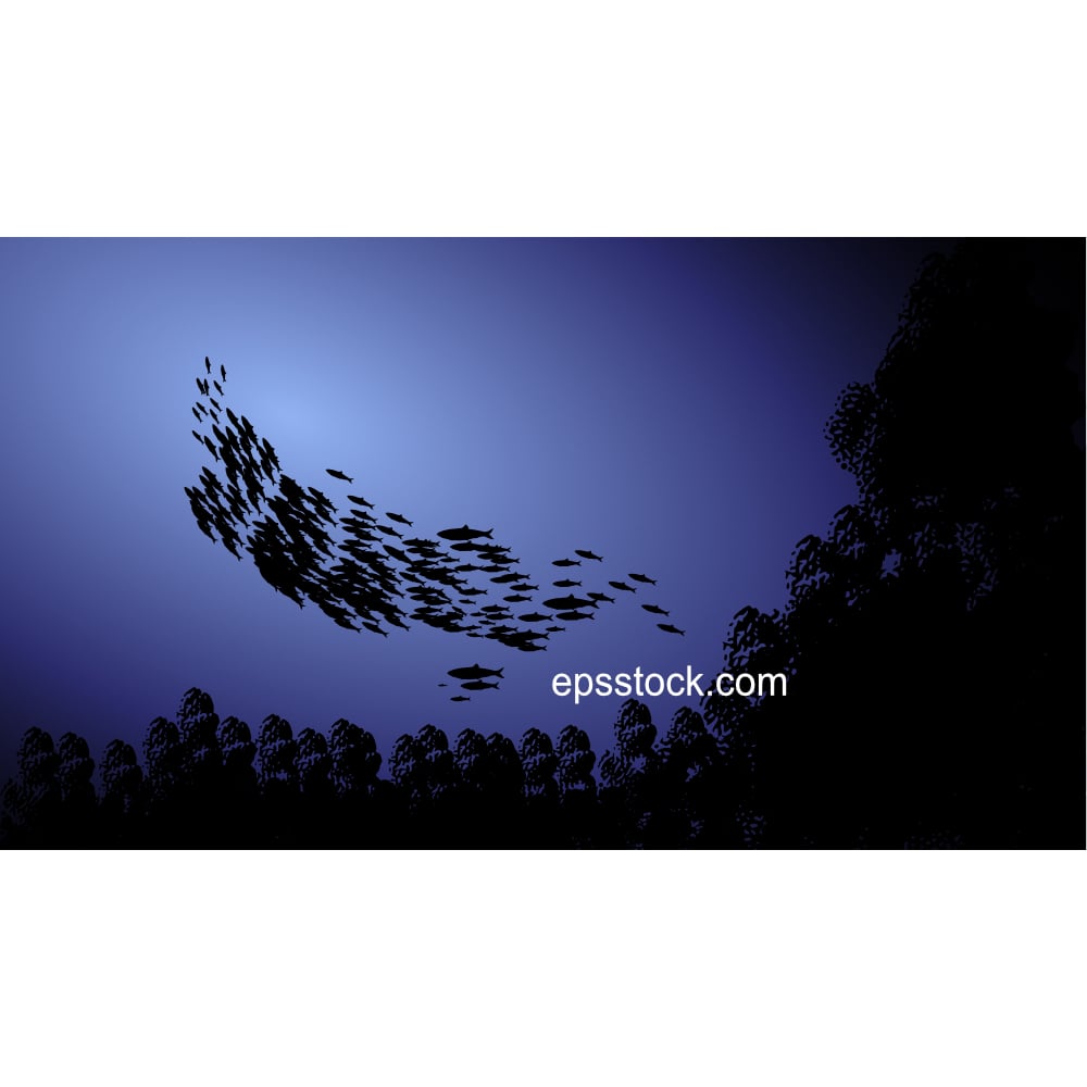 School of fish in ocean