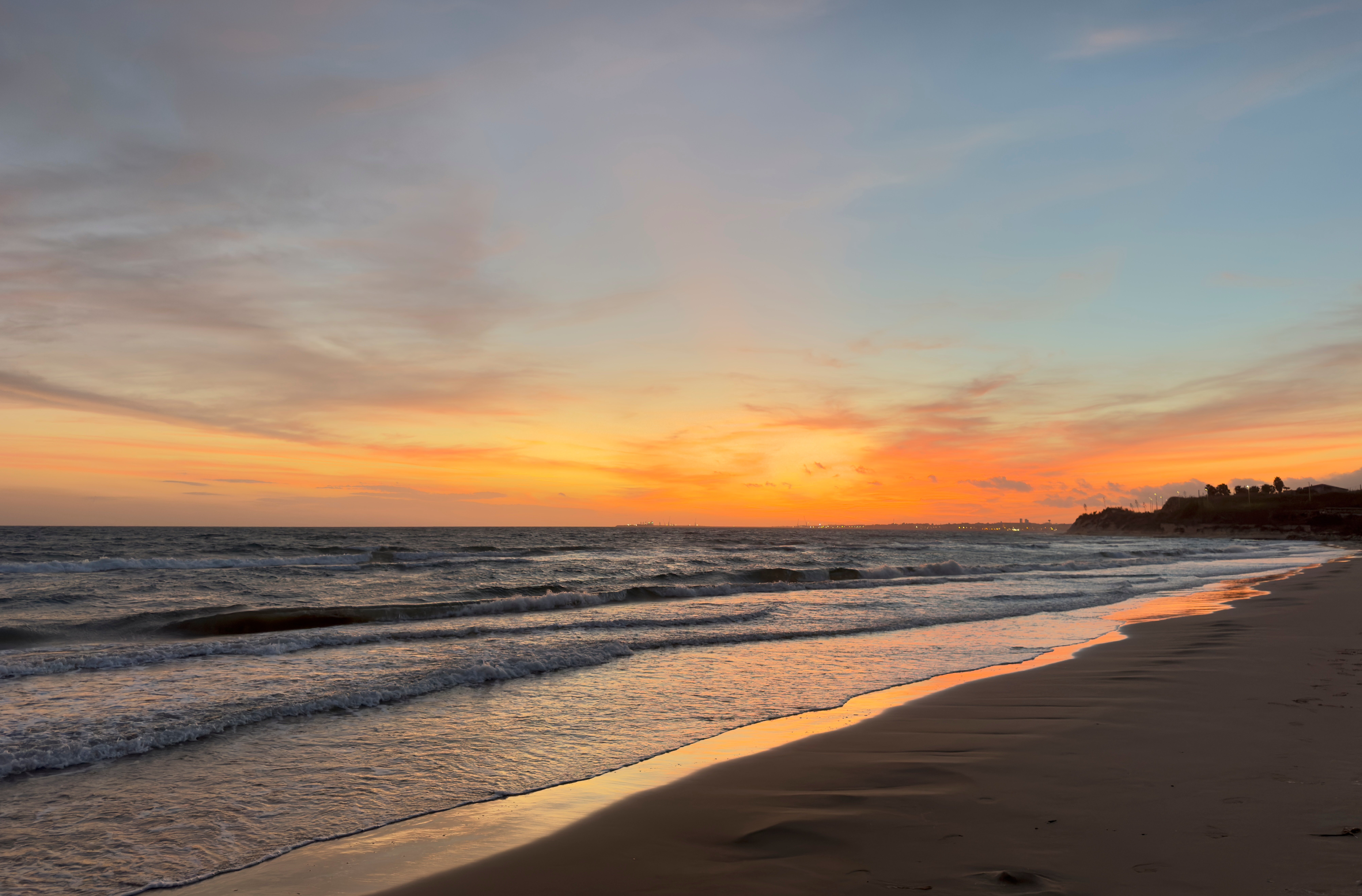 Atardecer, playa, octubre, sicilia, concetta rizza