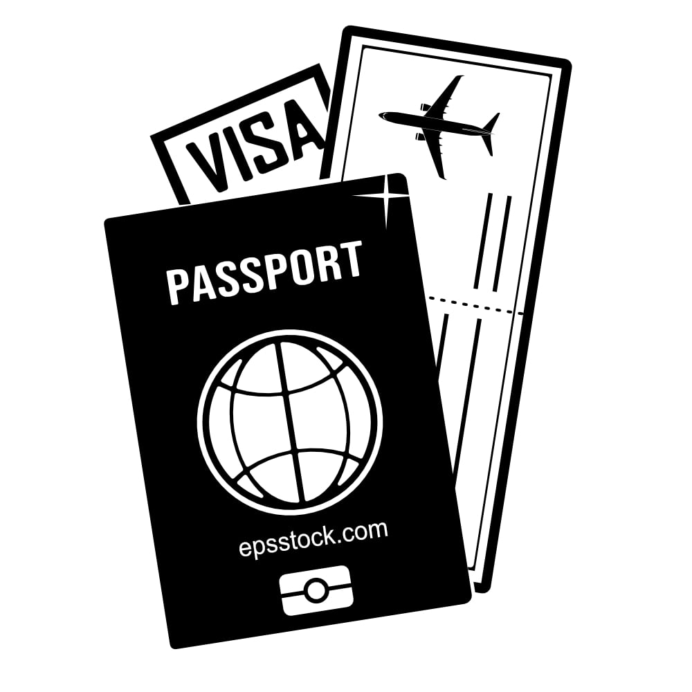 Passport visa emblem