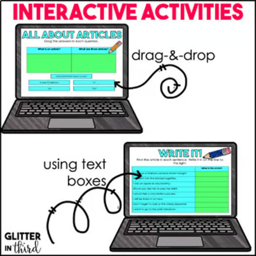 A, An, The Articles Grammar | Google Slides + Auto-Graded Assessment