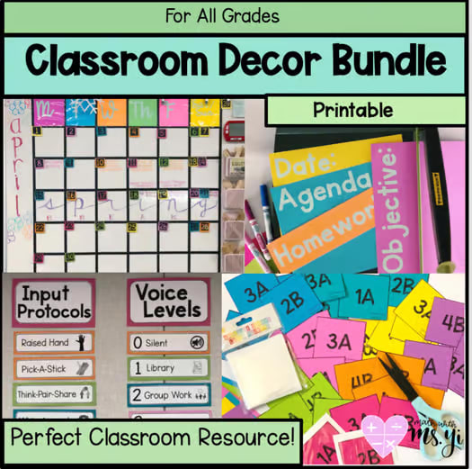 Classroom Decoration and Organization Bundle