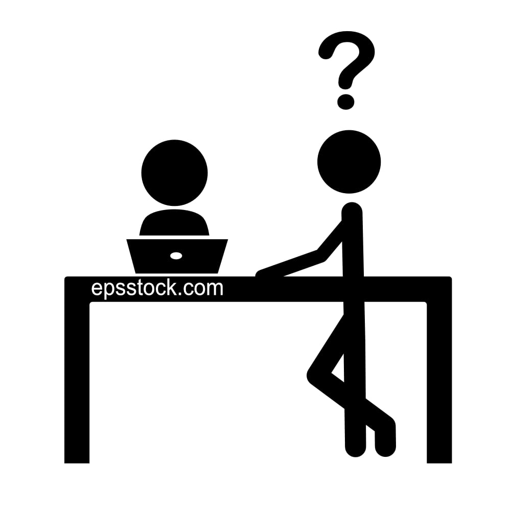 Customer at receptionist