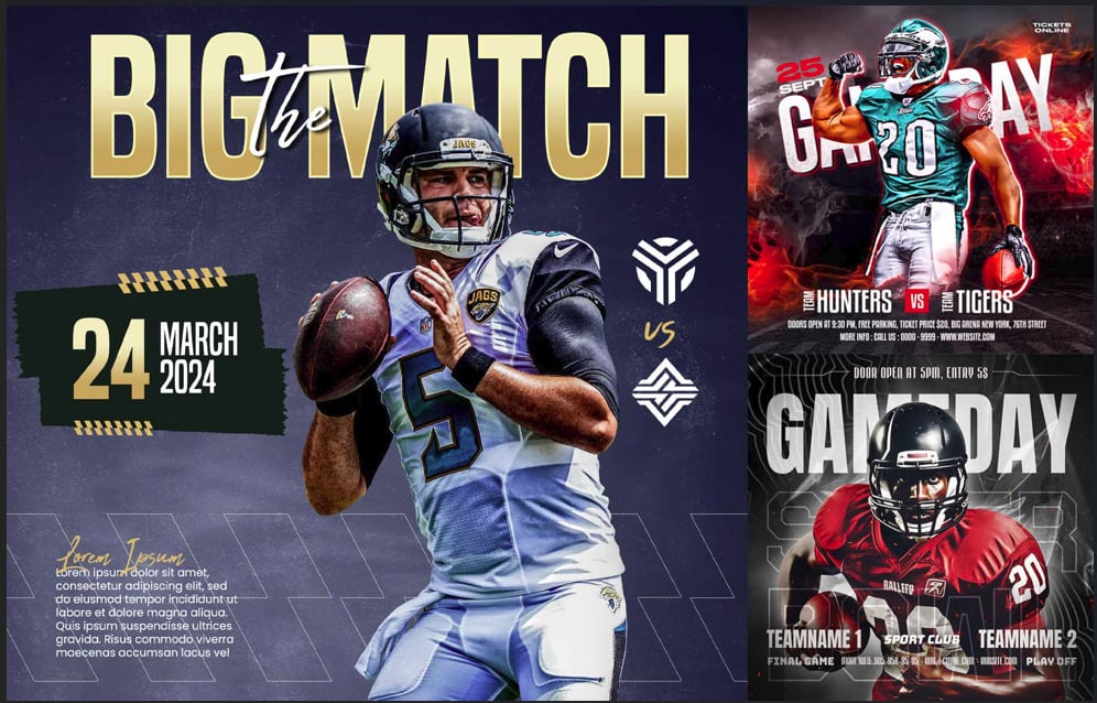 Adobe photoshop sports template - free download