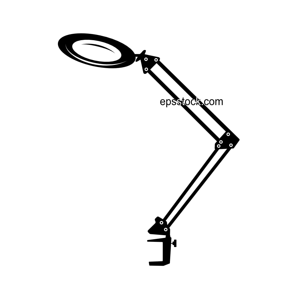 Metal Swing Arm Magnifier Lamp