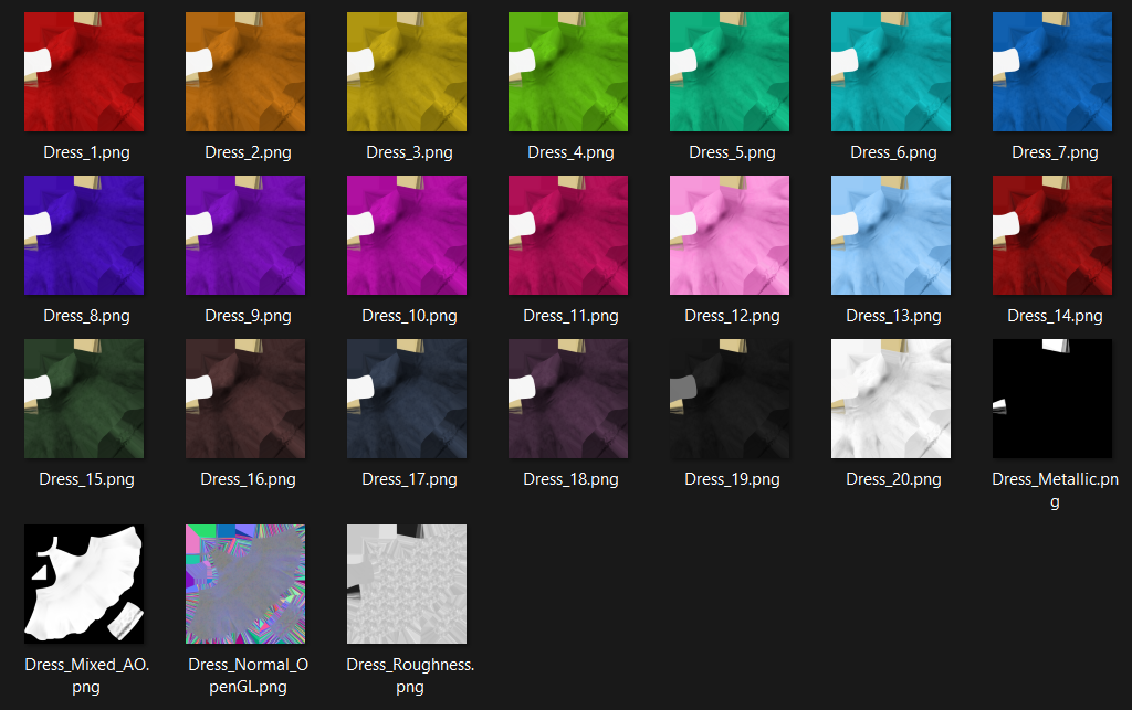 20 Colors Santa Dress