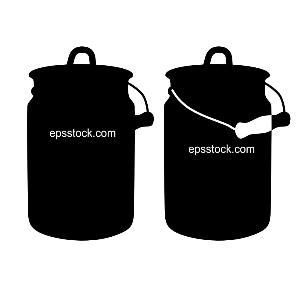 old enamel cans for milk