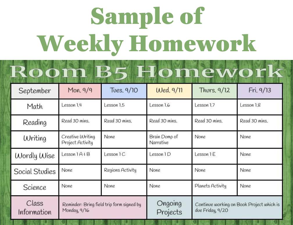 Digital Homework Calendars for Daily, Weekly, and Monthly Schedules
