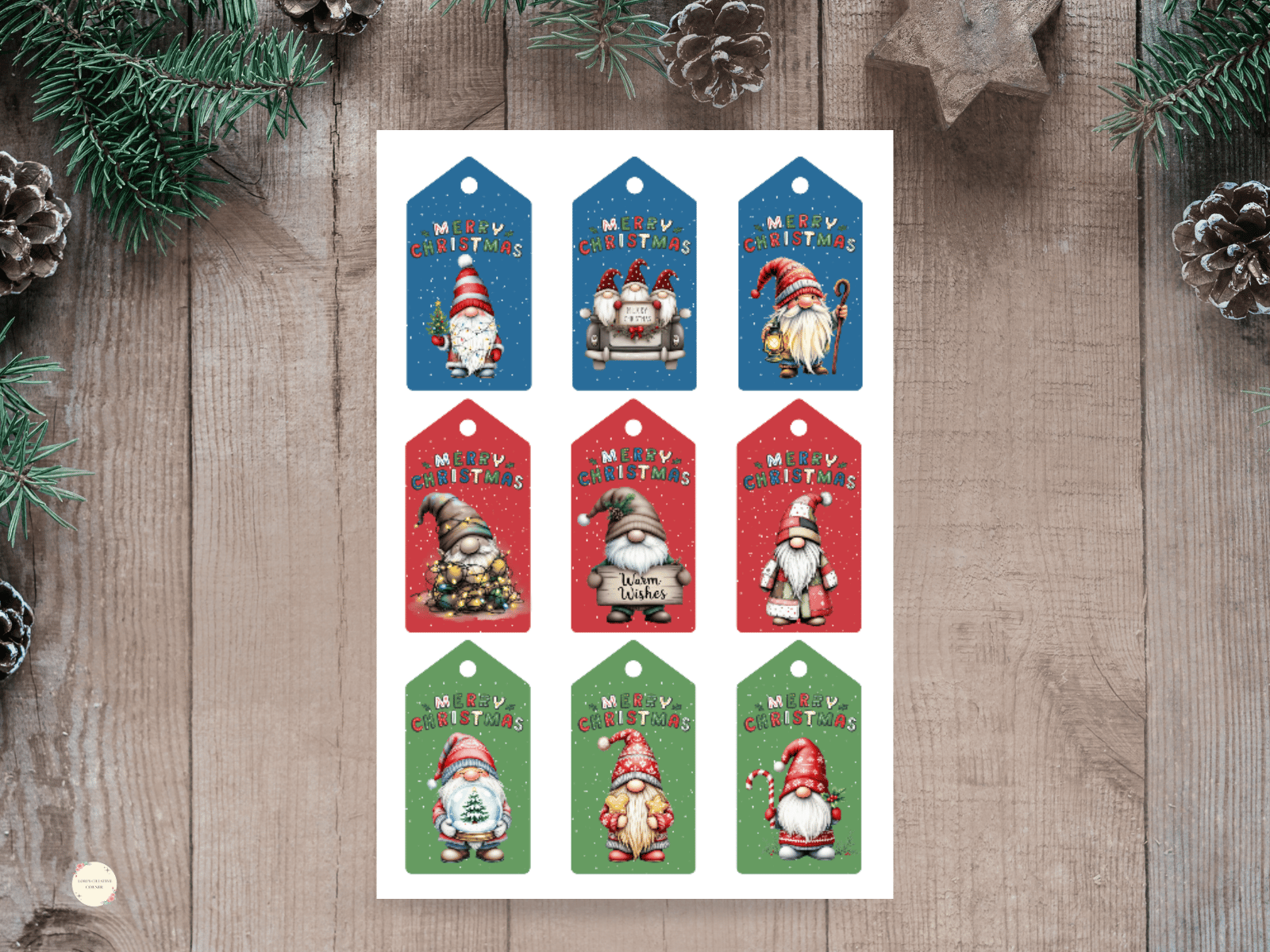 Printable Gnome Christmas Tags – Festive Holiday Gift Labels - Payhip