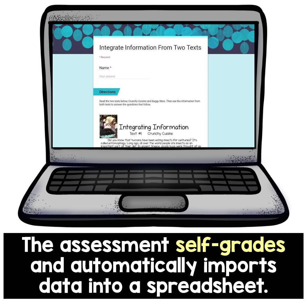 RI4.9 RI5.9 - Integrating Information Quiz: Self-Grading [DIGITAL + PRINTABLE]