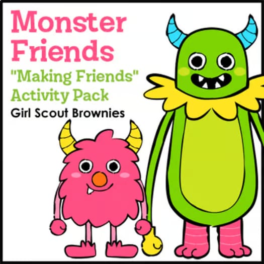Monster Friends - Girl Scout Brownies - "Making Friends" Pack - All 5 Steps!