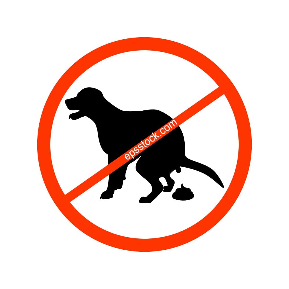no dog pooping sign