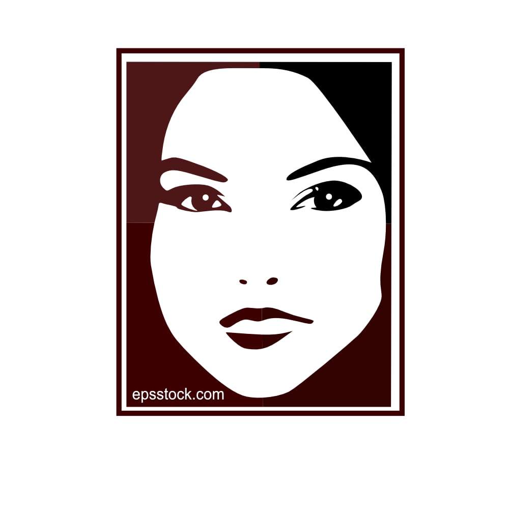 Beautiful woman face