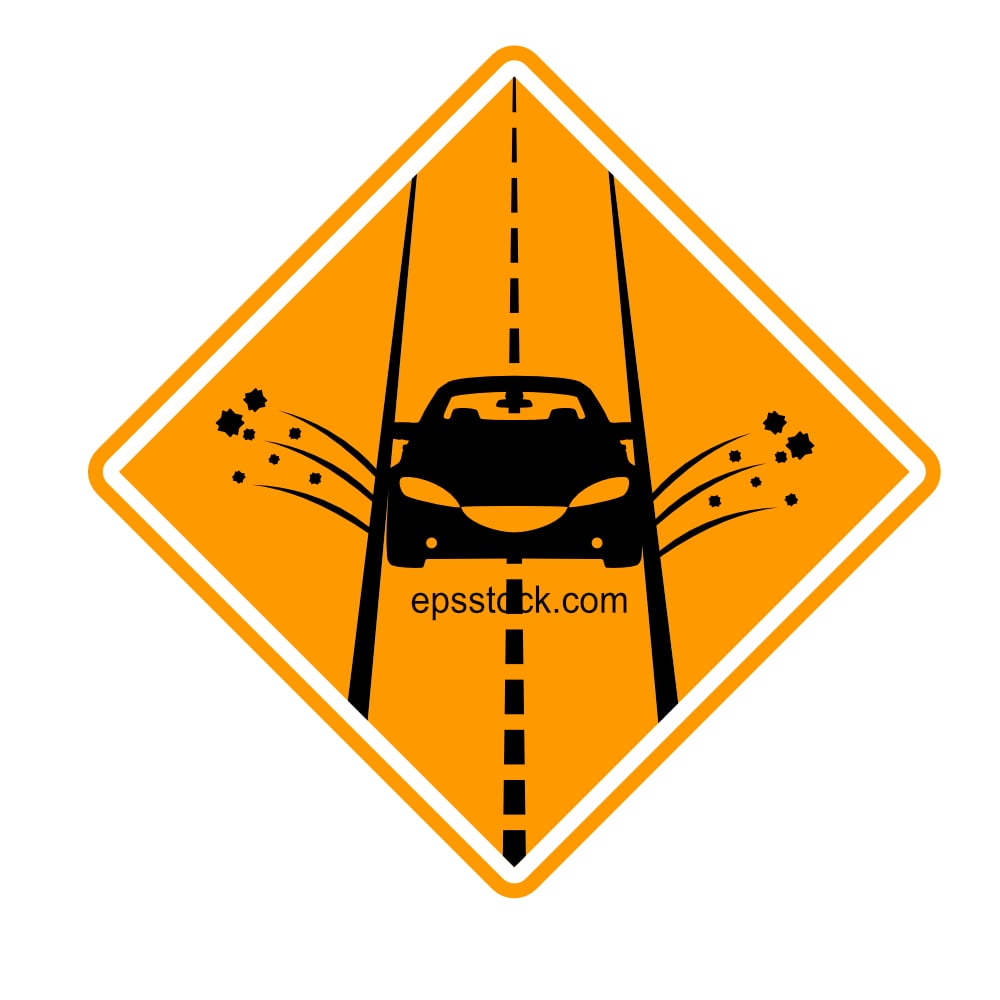 Loose Chippings Sign