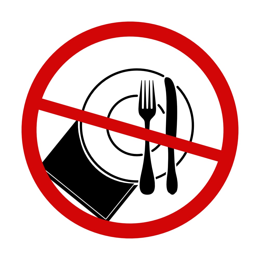 No food allowed sign