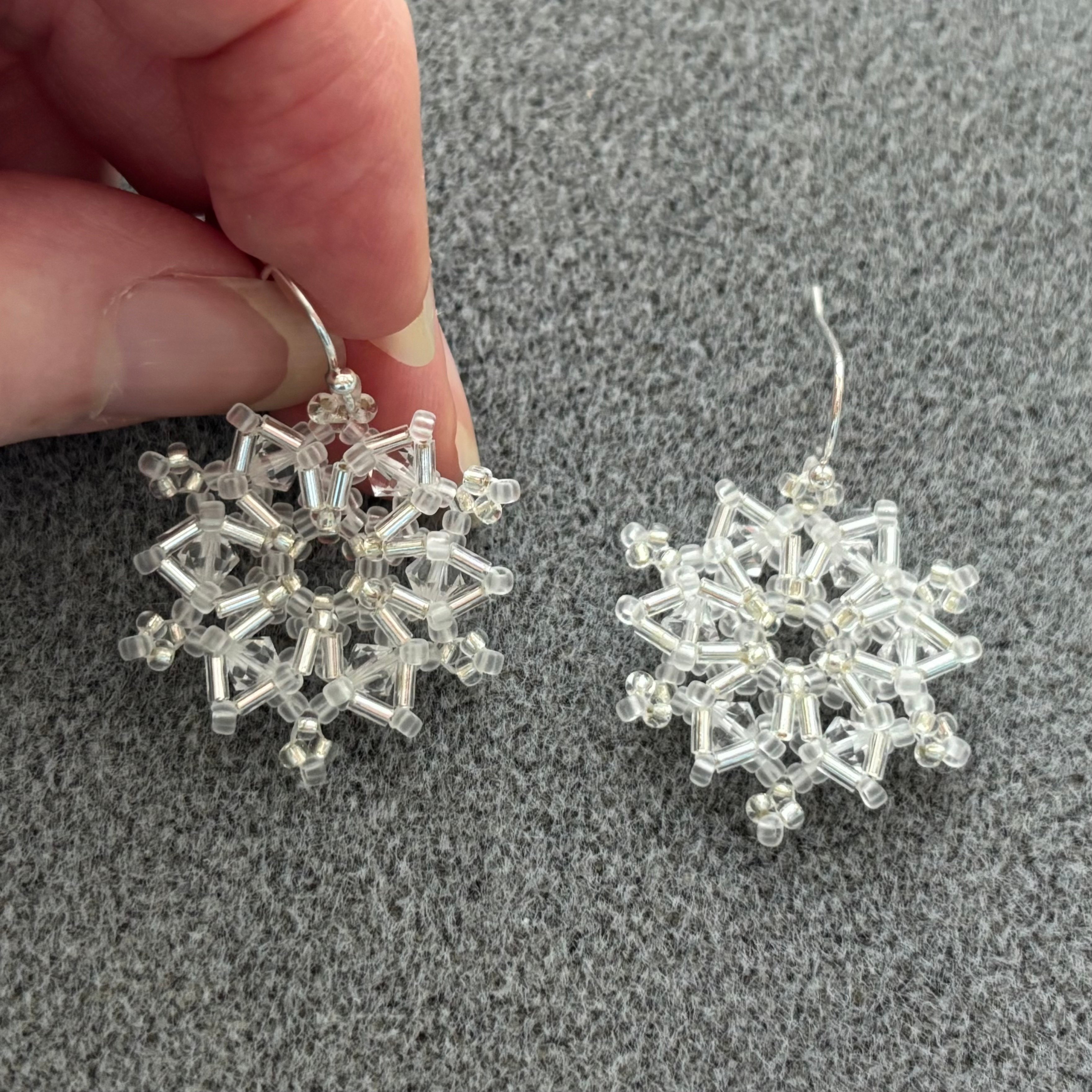 2025 Snowflake Earring or Charm Beading Tutorial (Digital PDF)