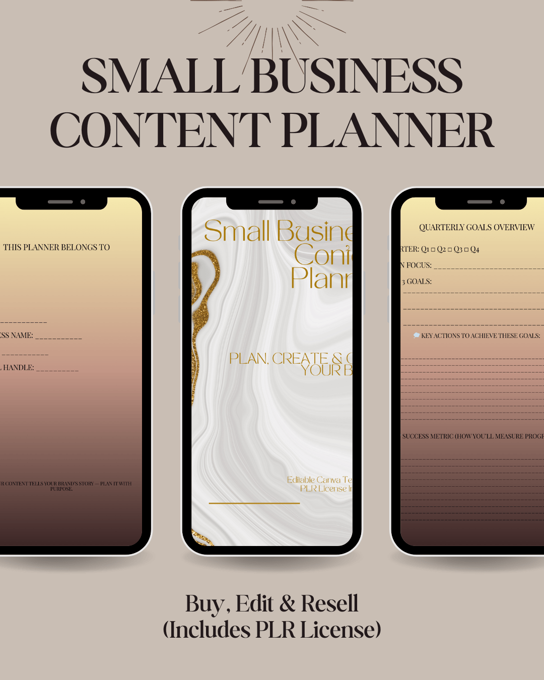 editable planner