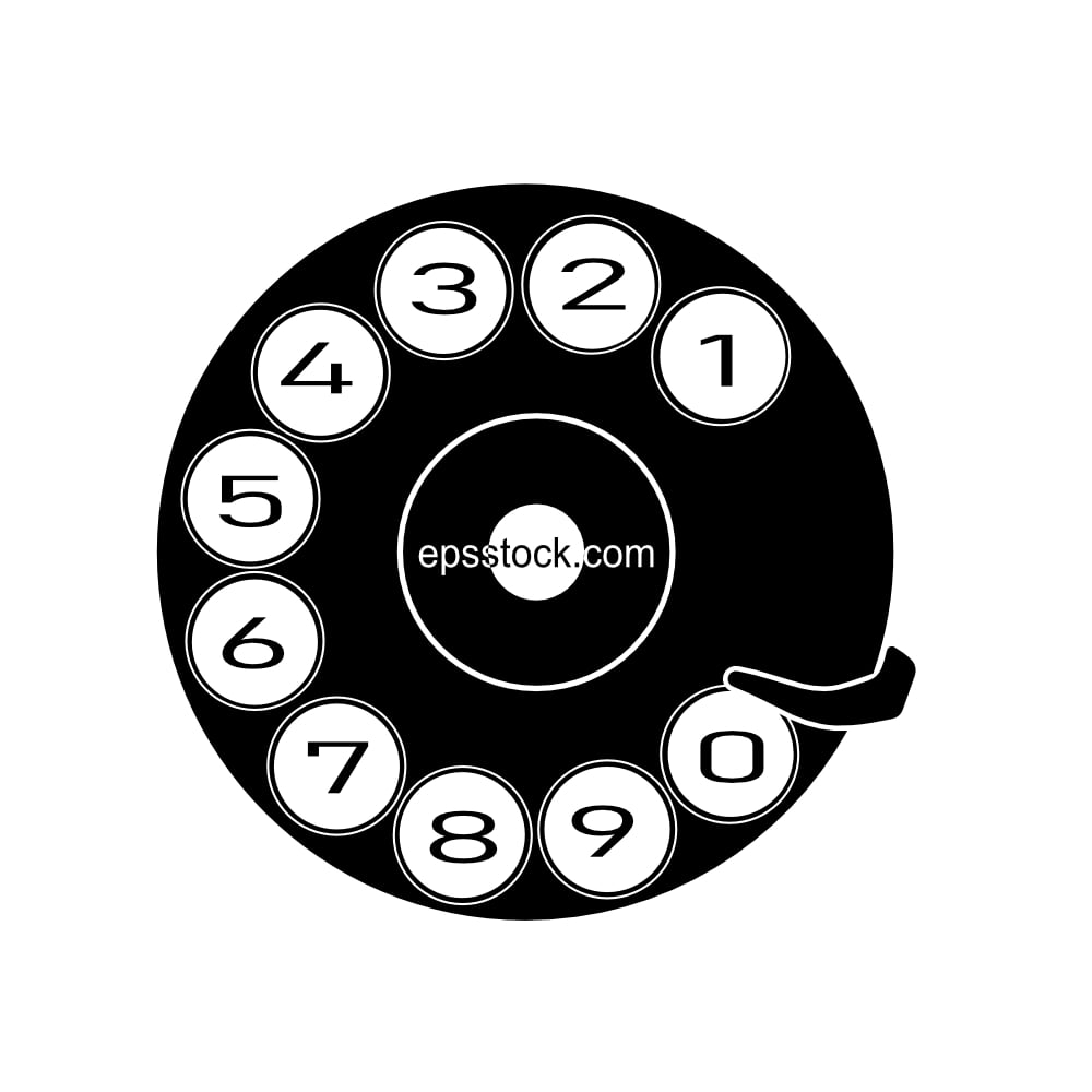 old telephone disk dial