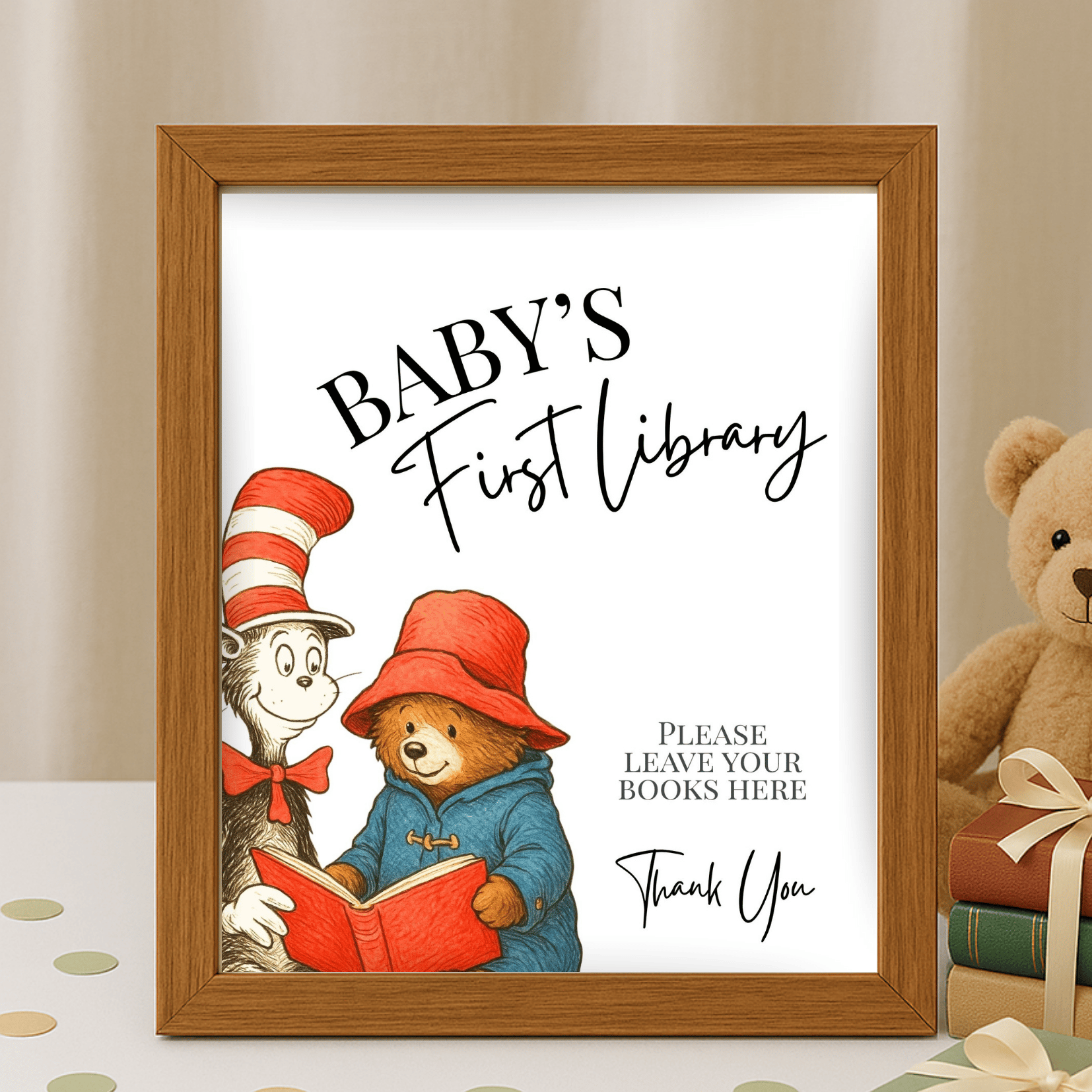 Storybook Baby Library Sign | “Thank You for Contributing to Baby’s ...