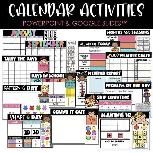 Digital Calendar & Math for PowerPoint & Google Slides™ | Distance Learning