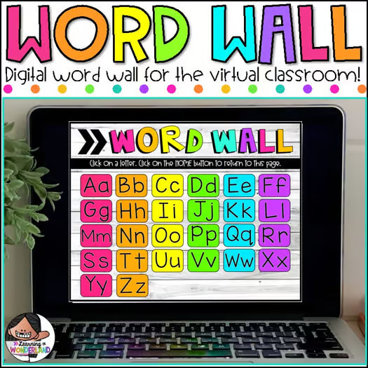 Digital Word Wall for the Virtual Classroom | Google Slides™ Ready