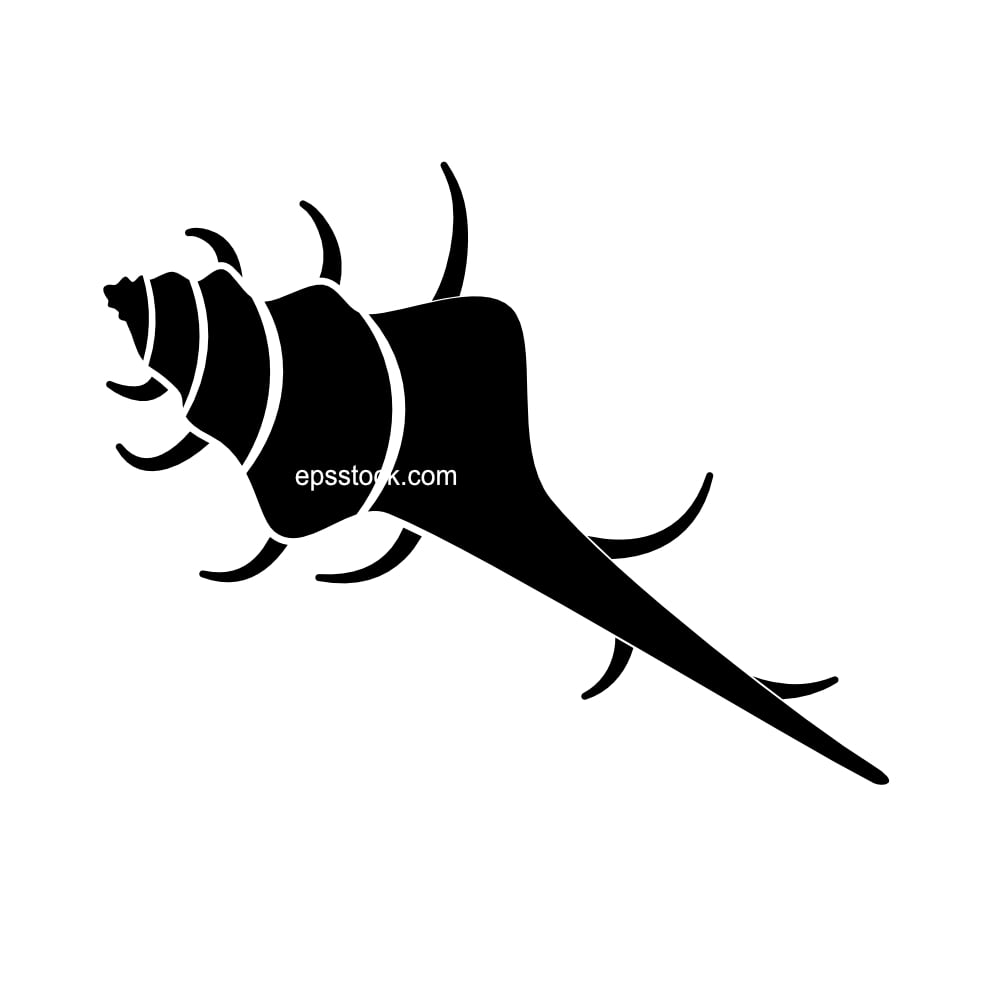 Sea shell with spikes