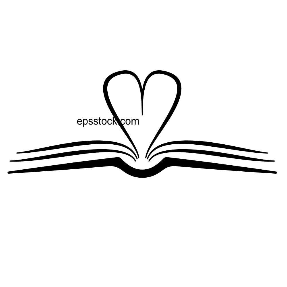 open book with heart