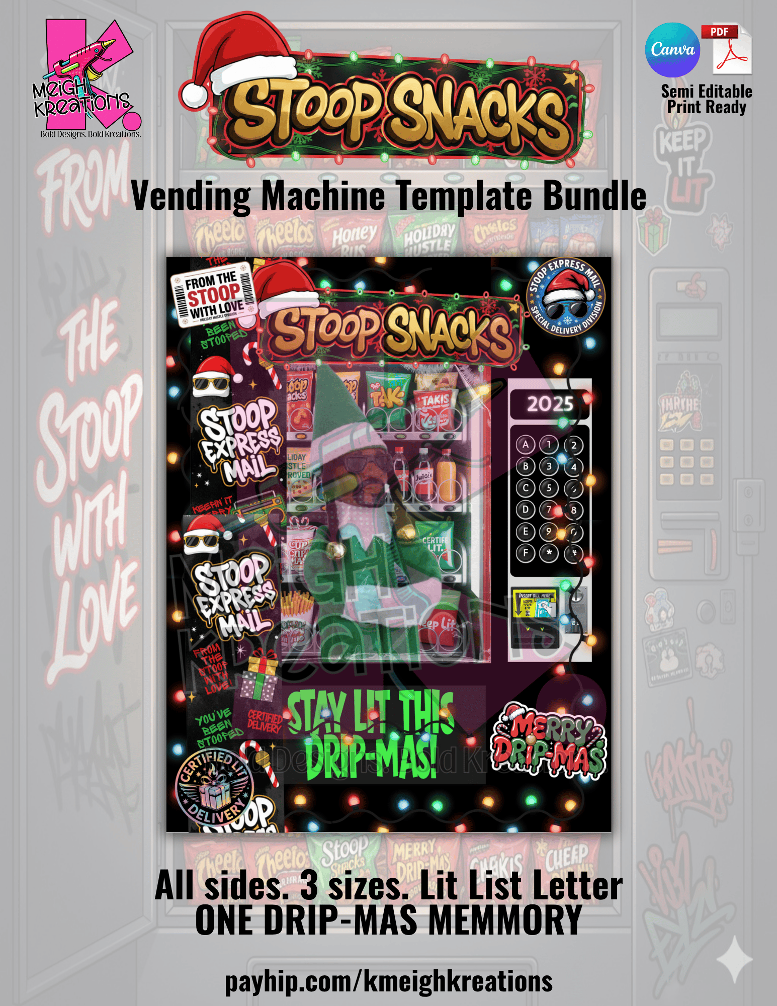 Vending Machine Stry Stoop Snacks Vending Machine Gift Box Template - Payhip