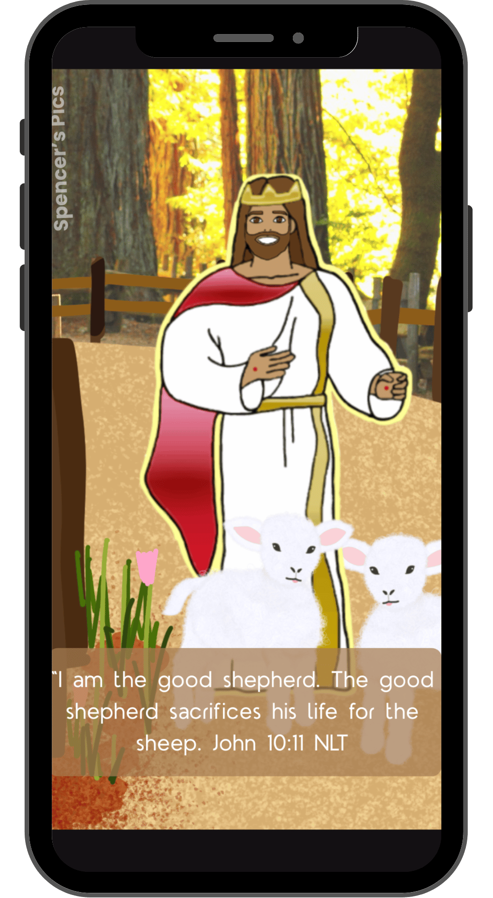 Jesus Is Your Good Shepherd John 10:11 Cell Phone Wallpaper