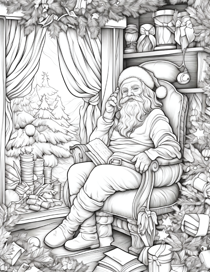 200+ Calm & Joyful Christmas Coloring Designs