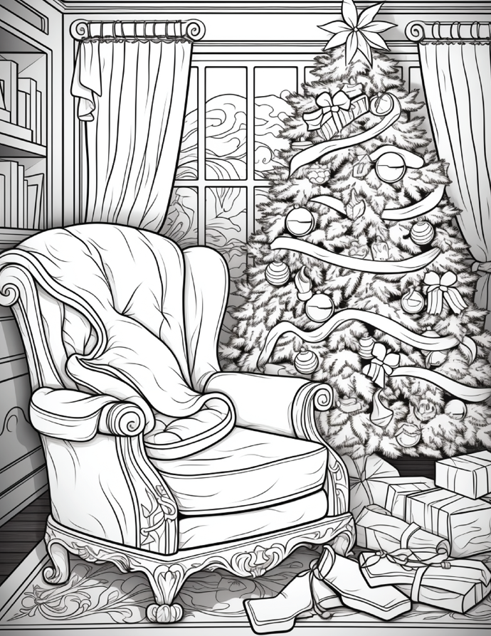 200+ Calm & Joyful Christmas Coloring Designs