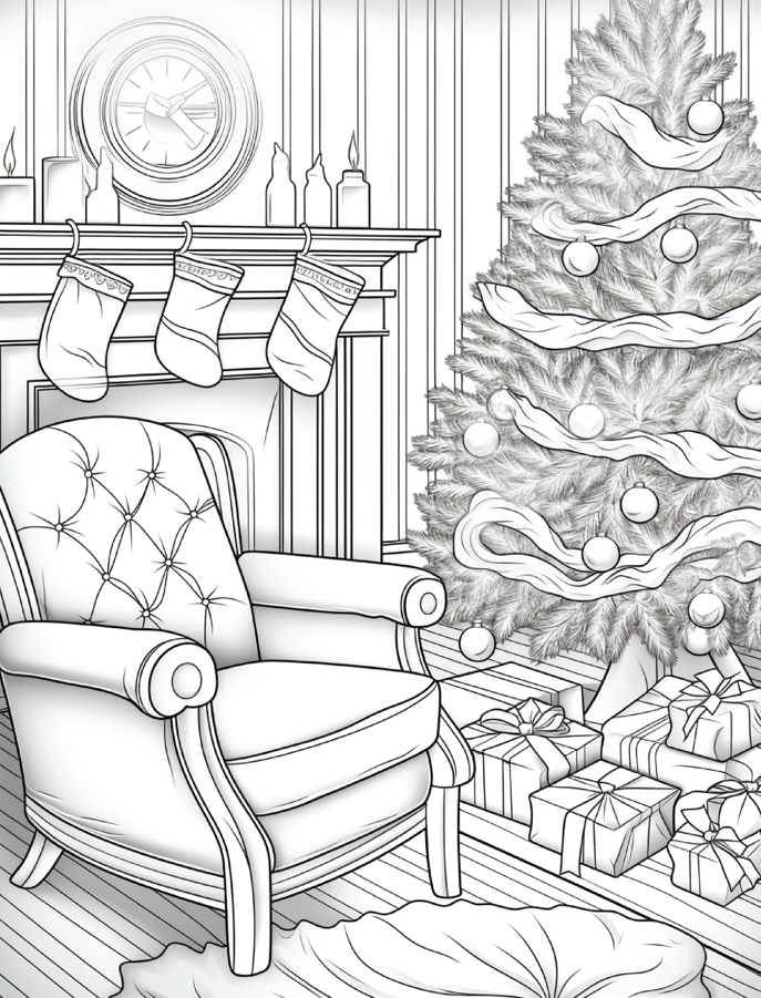 200+ Calm & Joyful Christmas Coloring Designs