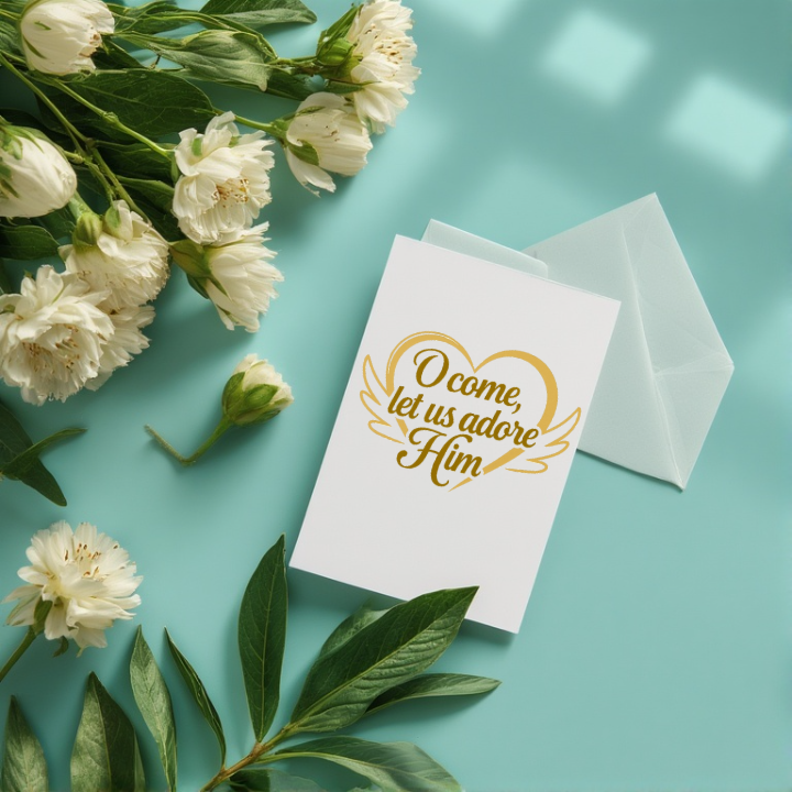 Christmas Golden Heart - Oh Come Let Us Adore Him