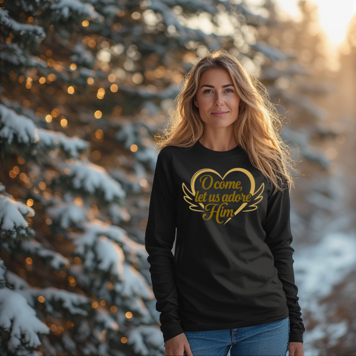 Christmas Golden Heart - Oh Come Let Us Adore Him