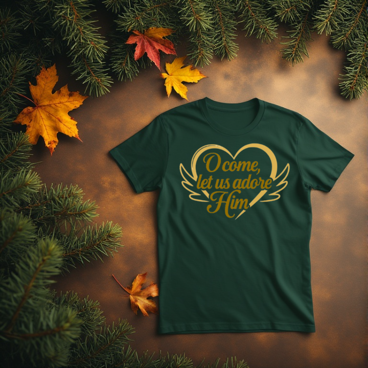 Christmas Golden Heart - Oh Come Let Us Adore Him