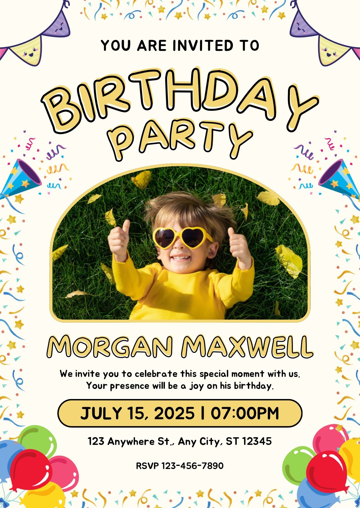 Editable Playful Birthday Invite | Digital Invite - Payhip
