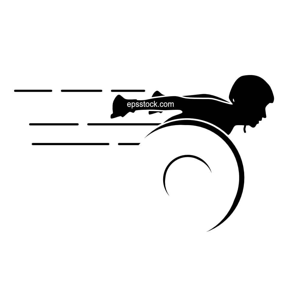 Parasport symbol, black isolated silhouette