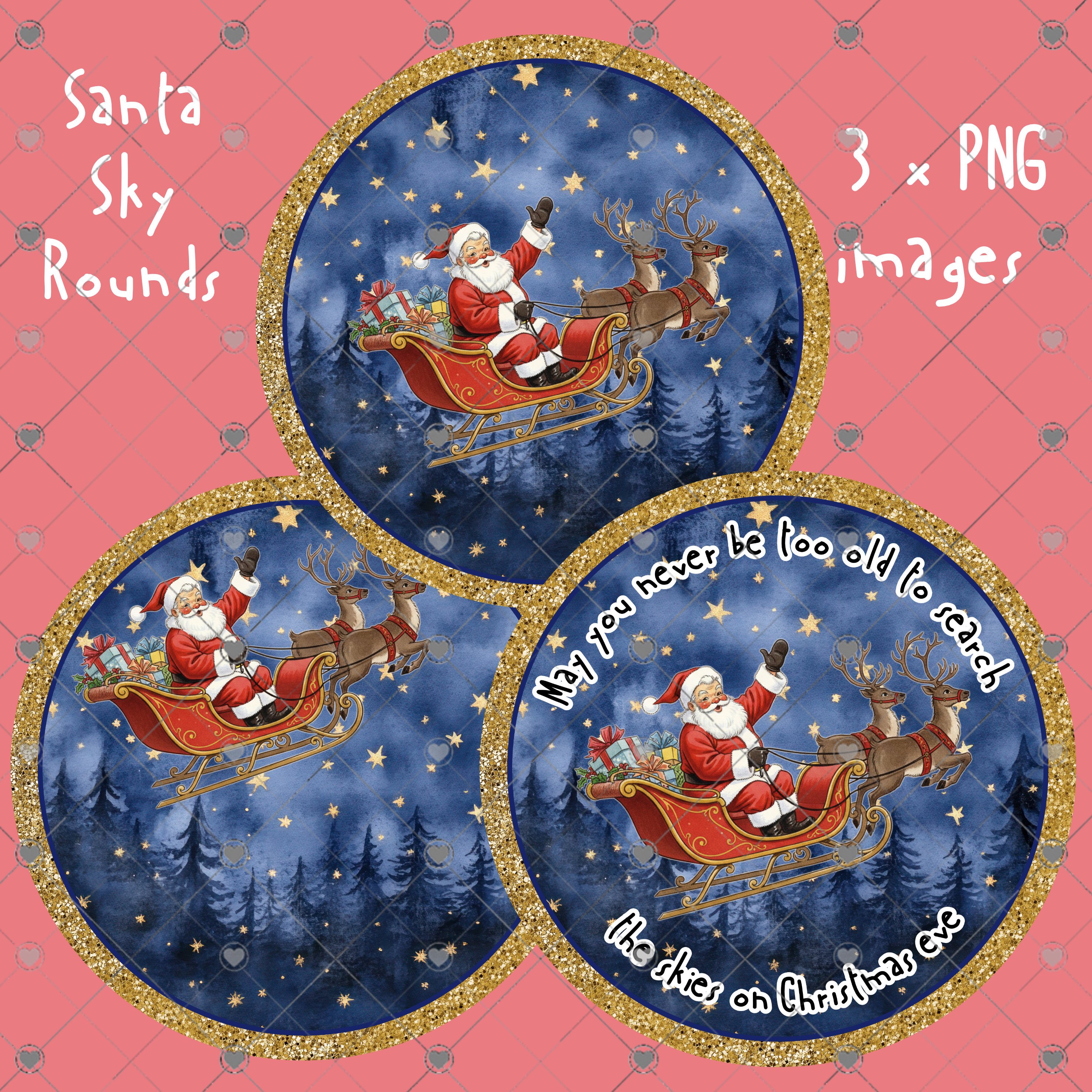 Santa Retro Rounds Santa Sky Rounds - Payhip