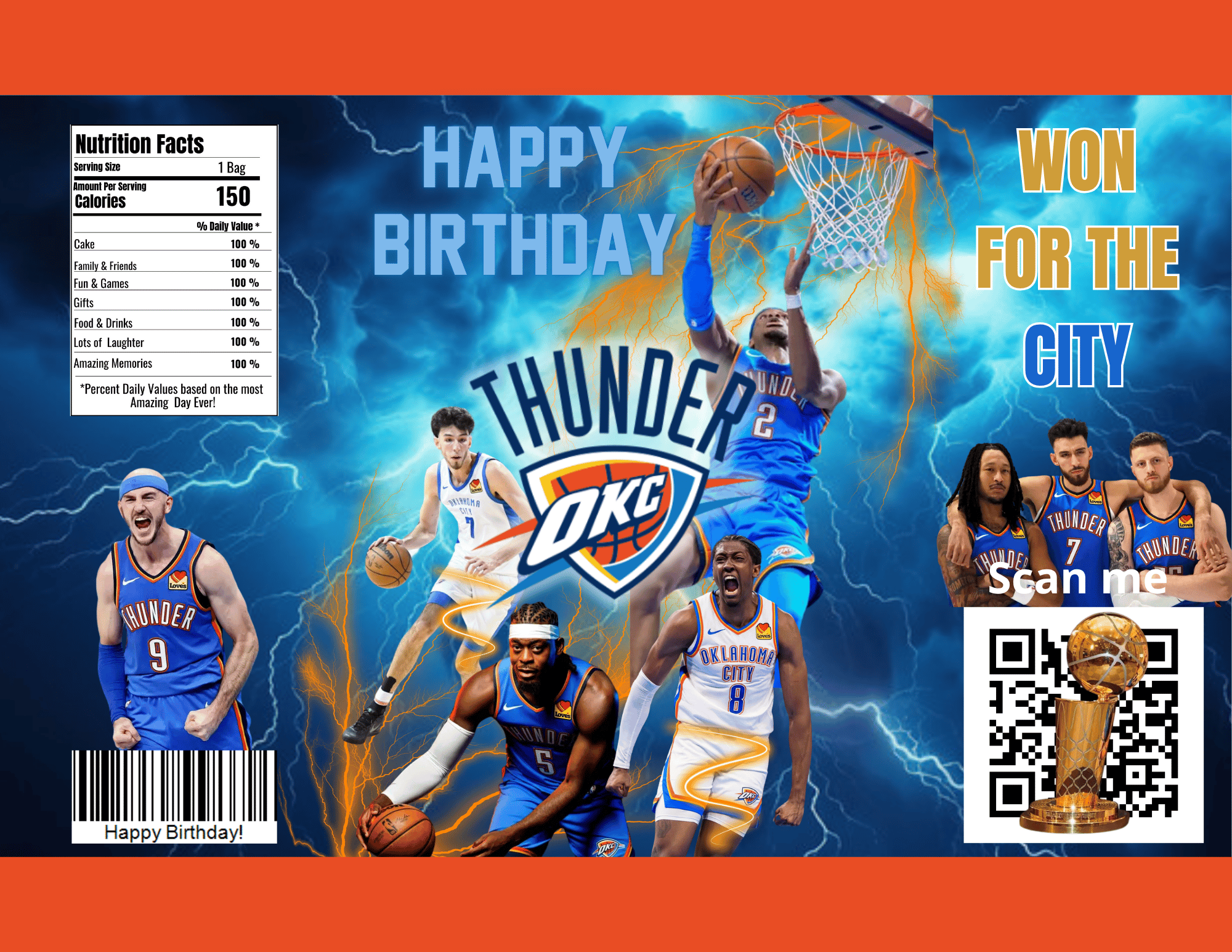 OKC Thunder Bundle (Chip Bag, Soda, and Rice Krispies) - Party Favors ...