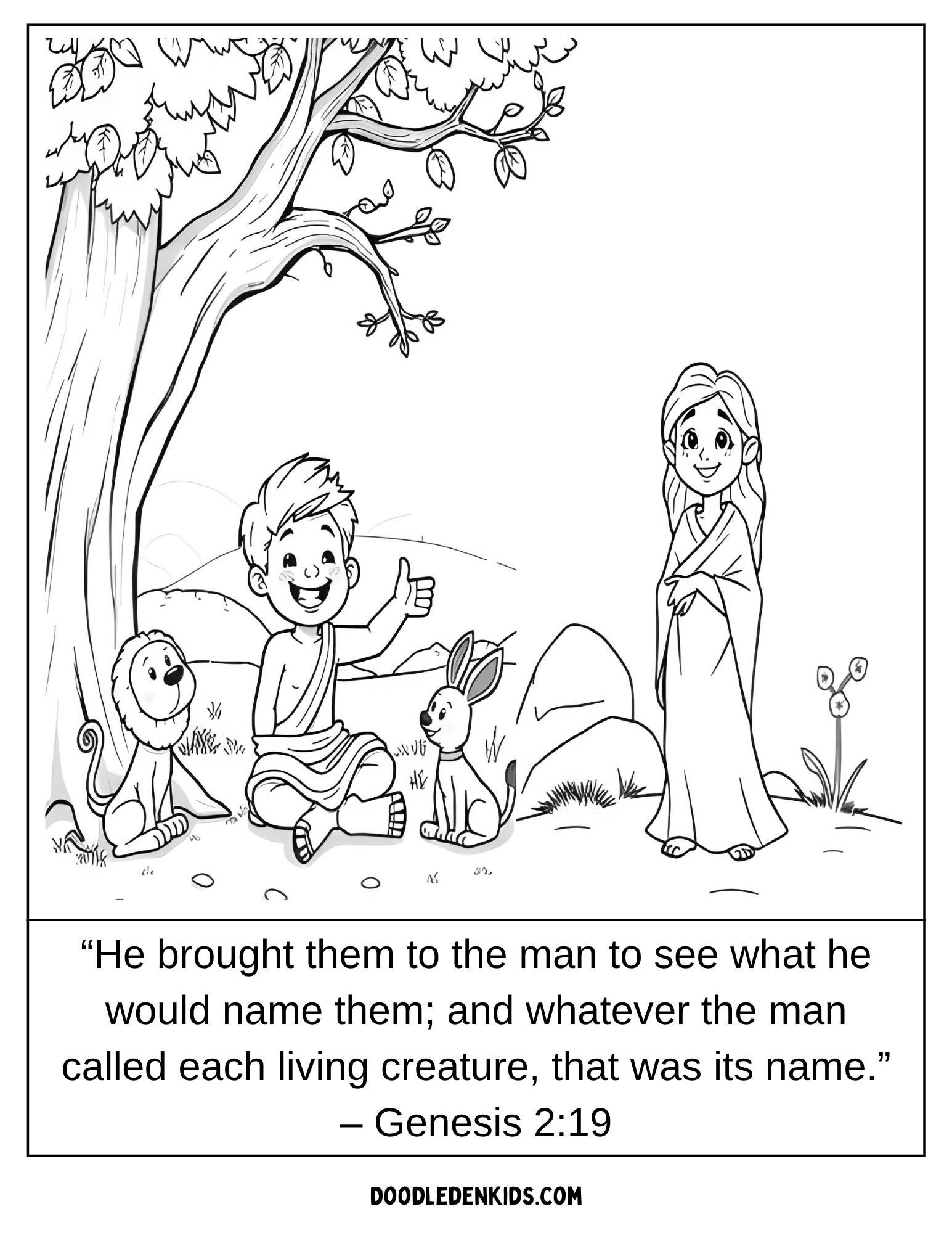 Free Adam &amp; Eve Coloring Pages – Faith &amp; Values Coloring Hub
