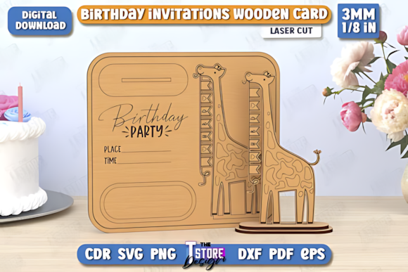 Birthday Party Invitations Laser Cut