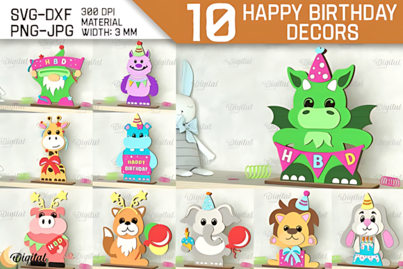 Happy Birthday Decor Laser Bundle