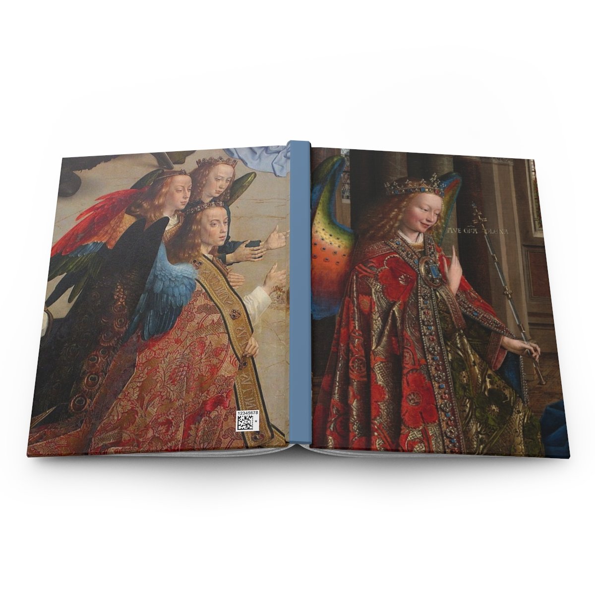 Van Eyck Angel Gabriel, Annunciation painting notebook catholic gift