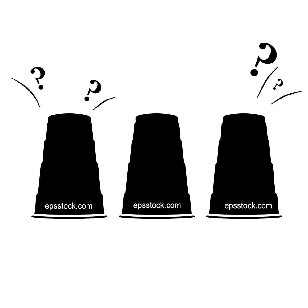 The correct choice is where the hidden ball is in the glass