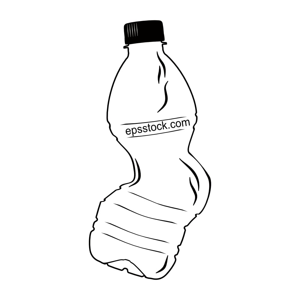 Crumpled Plastic Bottle