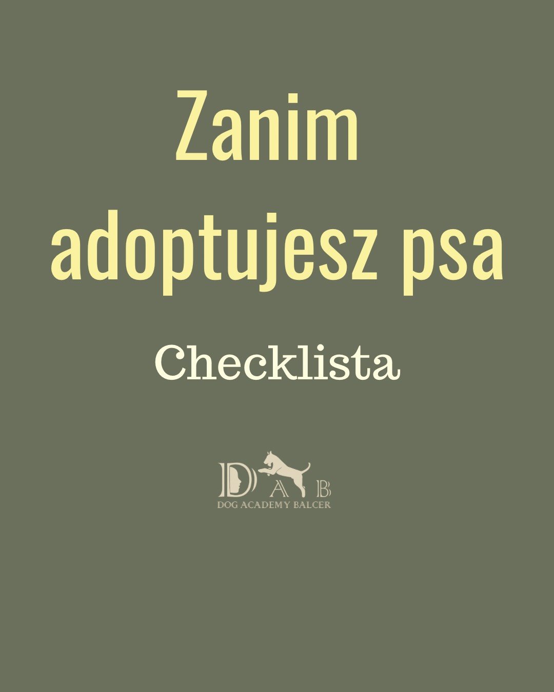 okładka checklisty Zanim adoptujesz psa
