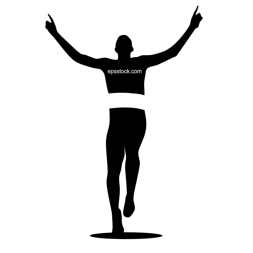 runner crossing finish line